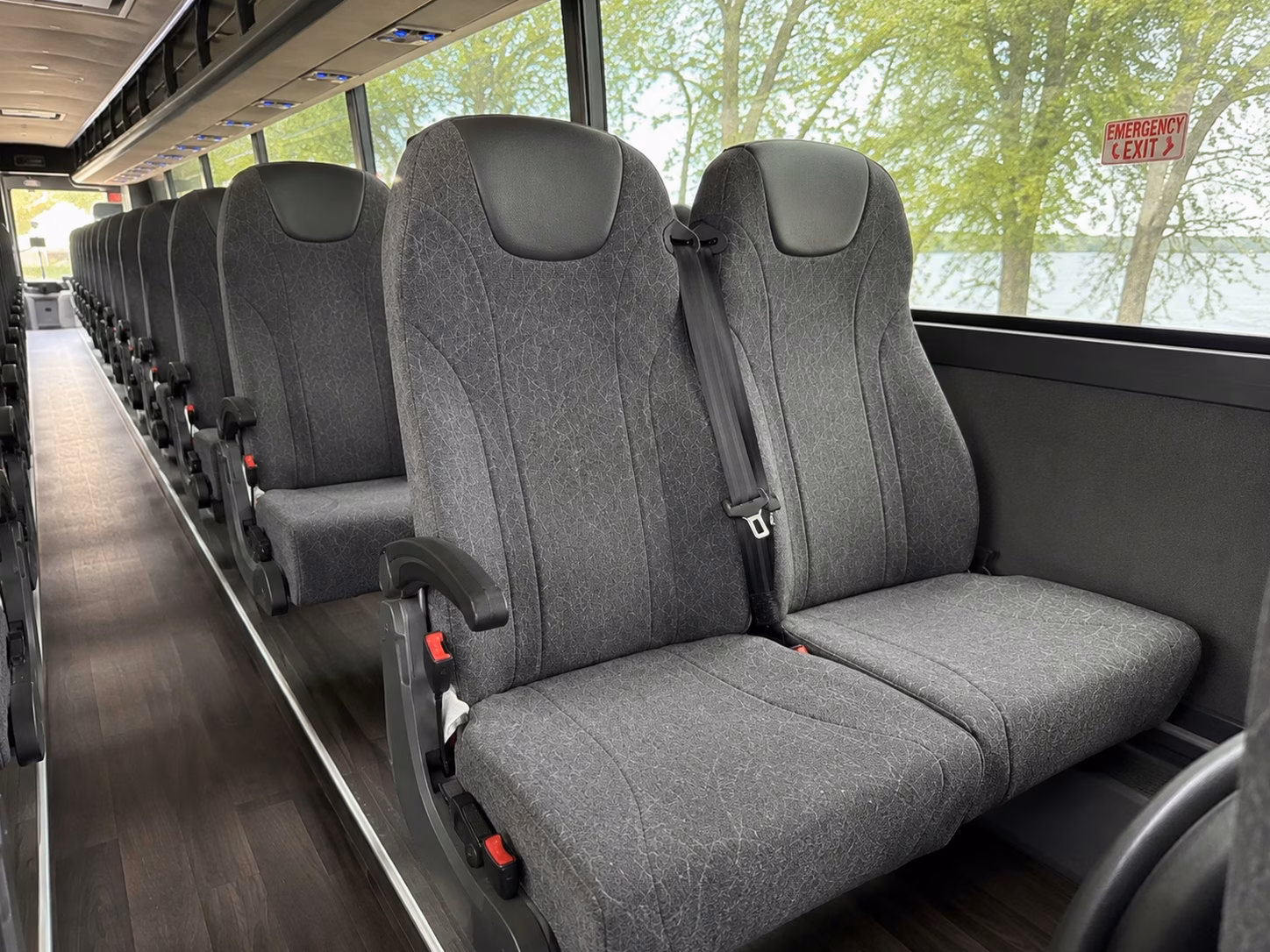 upland charter bus interior